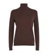 Weekend Max Mara Silk-wool Rollneck Sweater In Brown