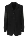 Weekend Max Mara Woman Blazer Black Size 14 Virgin Wool In Black