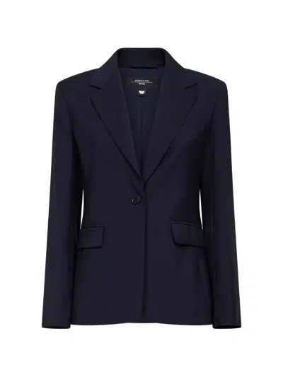 Weekend Max Mara Single-breasted Blazer In Blue