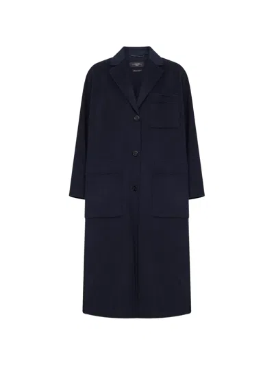 Weekend Max Mara Single-breasted Coat In Blue