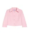 Weekend Max Mara Single Breasted Cropped Jacket In Pink