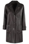 Weekend Max Mara Petra Cioccolato Leather Jacket In Cioccolato