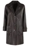 Weekend Max Mara Petra Cioccolato Leather Jacket In Marrone