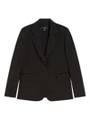 Weekend Max Mara Single-breasted Notched-lapel Blazer In Black