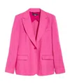 Weekend Max Mara Fuchsia Single-breasted Linen Blazer In Pink