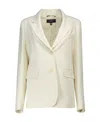 Weekend Max Mara Single-breasted Suit Jacket In White
