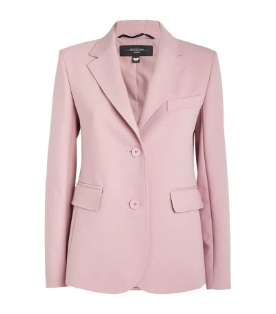 Weekend Max Mara Single-breasted Uva Blazer In Pink