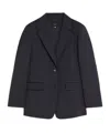 Weekend Max Mara Single-breasted Wool Blazer In Black