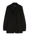 Weekend Max Mara Single-breasted Wool Casual Jacket In Black