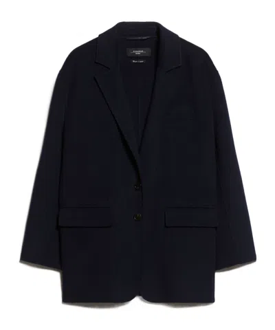 Weekend Max Mara Single-breasted Wool Jacket In Black