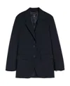 Weekend Max Mara Single-breasted Wool Suit Jacket In Black