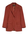 Weekend Max Mara Single-breasted Wool Suit Jacket In Brown