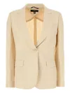 Weekend Max Mara Single-button Tailored Blazer In Nude