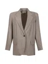 Weekend Max Mara Single-breasted Blazer In Gray