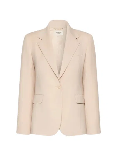 Weekend Max Mara Single-breasted Notched-lapel Blazer In Neutral