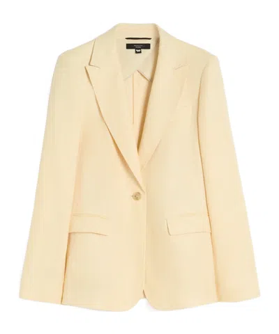 Weekend Max Mara Single-breasted Suit Jacket In Yellow
