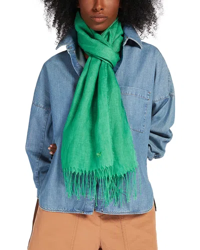 Weekend Max Mara Sionbio Linen Stole In Green