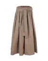 Weekend Max Mara Max Mara Weekend Taffeta Midi Skirt In Brown