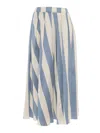 Weekend Max Mara Elastic Waist Skirt In Blue