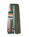 Weekend Max Mara Women's Lallo Skirt Khaki | Size 42 | 2515101031600002 In Green