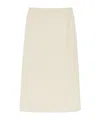 Weekend Max Mara Viscose And Linen Canvas Skirt In Avorio