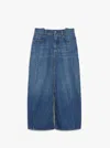 Weekend Max Mara Gesso Front Slit Denim Skirt In Blue