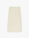 Weekend Max Mara Viscose And Linen Canvas Skirt In Beige