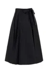 Weekend Max Mara A-line Pleated Skirt Waist Tie In Black