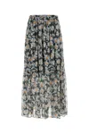 Weekend Max Mara Silk Tiered Skirt Floral Pattern In Floral