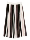 Weekend Max Mara Pleiadi Pleated Knit Skirt In Brown
