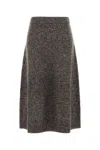 Weekend Max Mara Virgin Wool Knitted Midi Skirt In Multicoloured