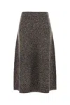 Weekend Max Mara Virgin Wool Knitted Midi Skirt In Multicoloured