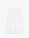 Weekend Max Mara High Waist Pleated Skirt In White