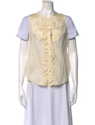 Pre-owned Weekend Max Mara Sleeveless Blouse In Neutral