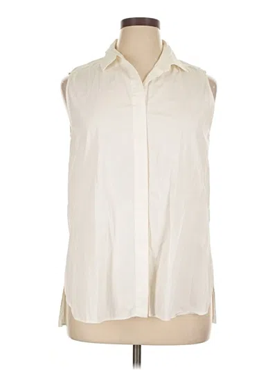 Pre-owned Weekend Max Mara Sleeveless Button Down Shirt In White