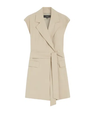 Weekend Max Mara Sleeveless Cotton Crepe Blazer
