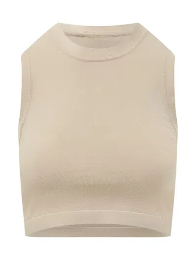 Weekend Max Mara Sleeveless Crewneck Top In Neutral