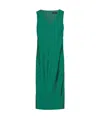 Weekend Max Mara Giubba Sleeveless Satin Midi Dress In Green