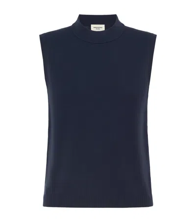 Weekend Max Mara Sleeveless High-neck Sweater In Navy