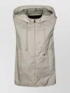Weekend Max Mara Sleeveless Hooded Top Drawstring Detail