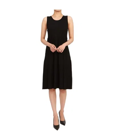 Weekend Max Mara Sleeveless Round-necked Dress In Black