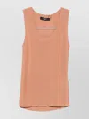 Weekend Max Mara Sleeveless Scoop Neck Knitwear Top In Pink