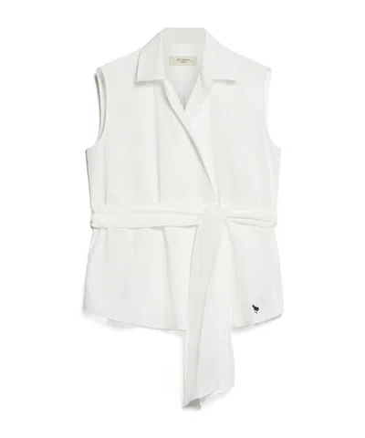 Weekend Max Mara Sleeveless Shirt In White