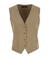 Weekend Max Mara Sleeveless Vest In Brown