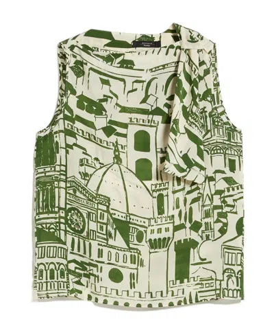 Weekend Max Mara Sleeveless Vest With Round Neck In White