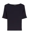 Weekend Max Mara Slim-fit Stretch Viscose T-shirt In Black