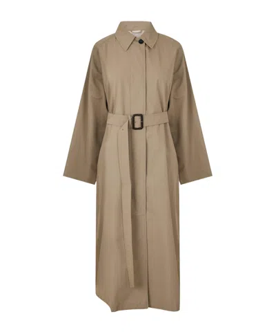 Weekend Max Mara Slimfit Minimalist Trench Coat In Brown