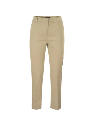 Weekend Max Mara Slim-fit Trousers In Brown
