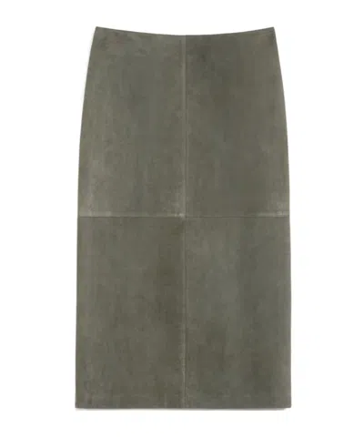 Weekend Max Mara Slit Skirt In Brown