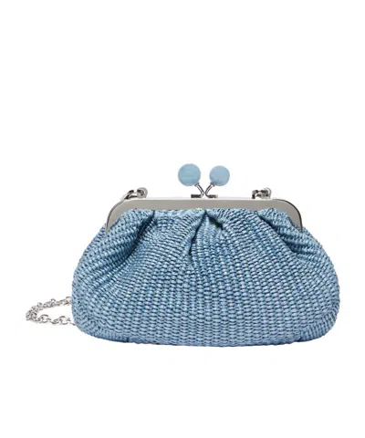 Weekend Max Mara Small Chain Shoulder Bag In Blue